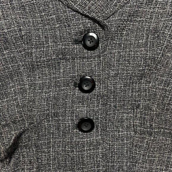 Sandro Sportswear Womens Sz M Black Heather Cropped 3 Button Blazer Jacket - Picture 3 of 8